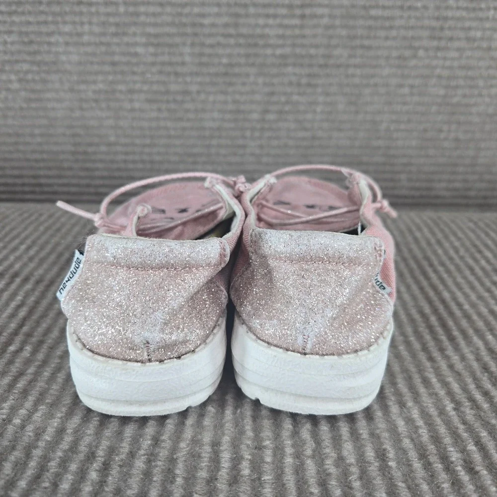 Hey Dude Toddler 9 Pink Wendy Sparkle Kitty Cat Slip On Loafers 160025068